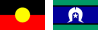 Australian Aboriginal flag and Torres Strait Islander flag